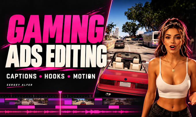 edit gaming video ads with captions and motion graphics