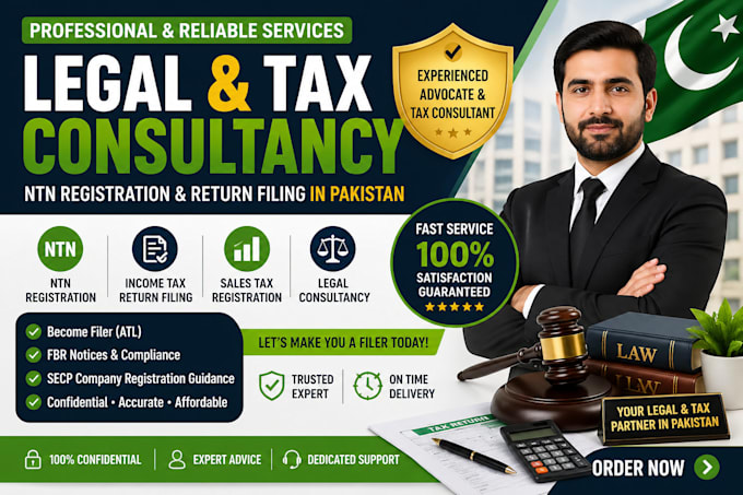 handle tax filing and legal services in pakistan