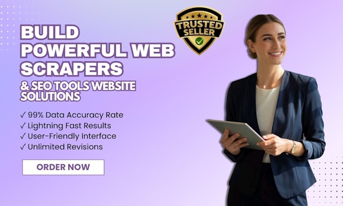 create web scraper and SEO tools website for you