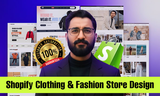 custom shopify clothing store responsive fashion ecommerce website