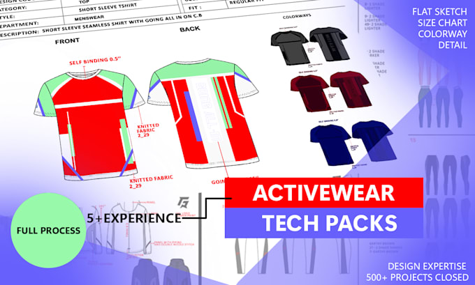 design custom sportswear and create professional tech packs