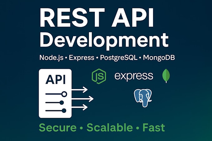 develop secure rest apis with nodejs, express, and postgresql or mongodb