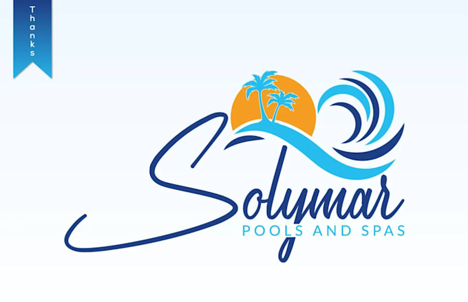 design a professional pool and spa logo