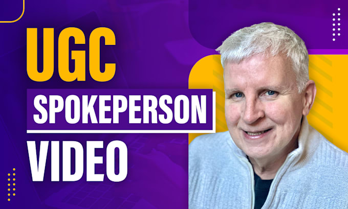 record an american male senior spokesperson ugc video