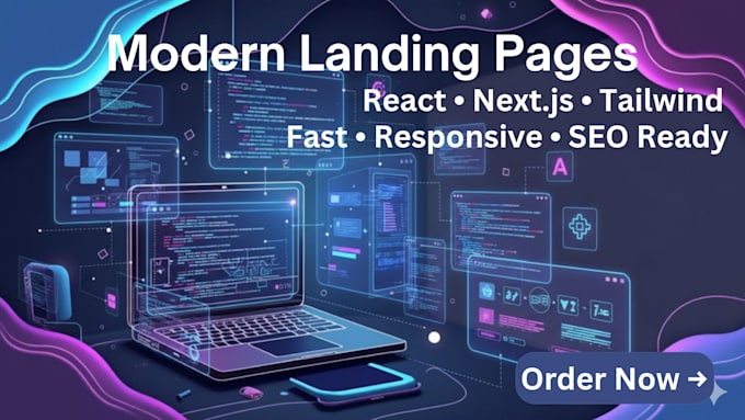 Create modern react next js landing pages with tailwind css by ...