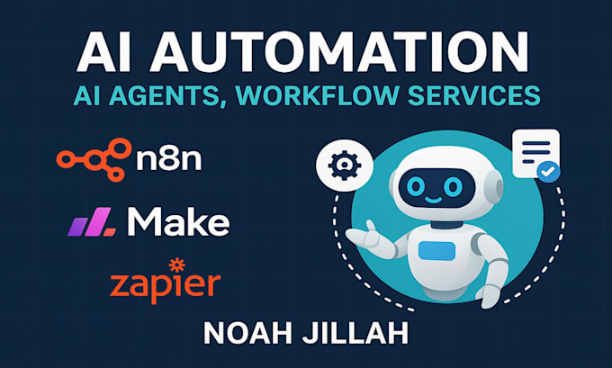 develop ai agents and automation workflows using n8n, make, and zapier