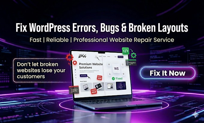 fix wordpress errors, bugs, and repair broken layout fast