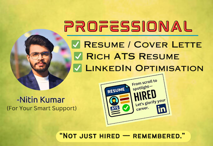 do professional resume, cv, cover latter and linkedin