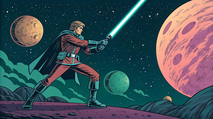 draw a cover art or comic cover art