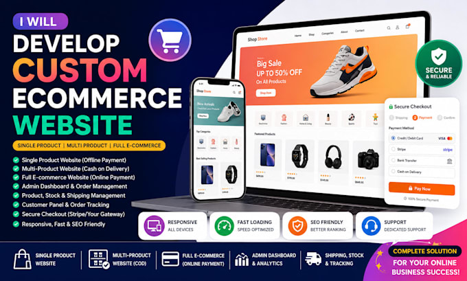 develop custom ecommerce website