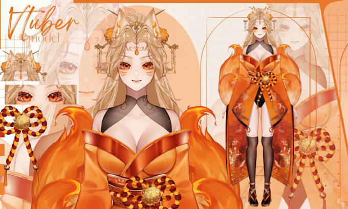 vtuber model and rigging anime vtuber design live2d vtube studio model and rig