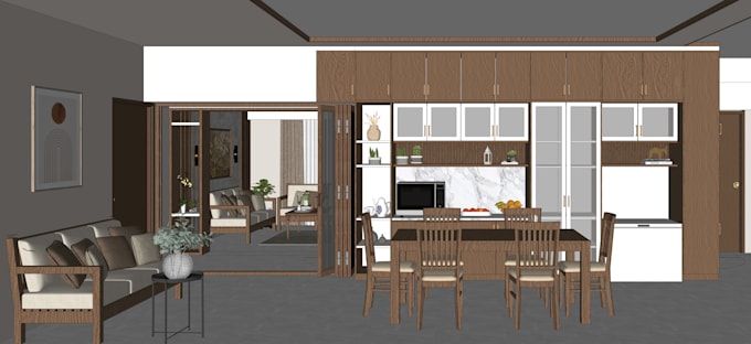 design 3d interior spaces in sketchup