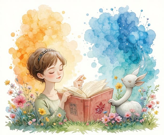 draw digital watercolor children book illustration