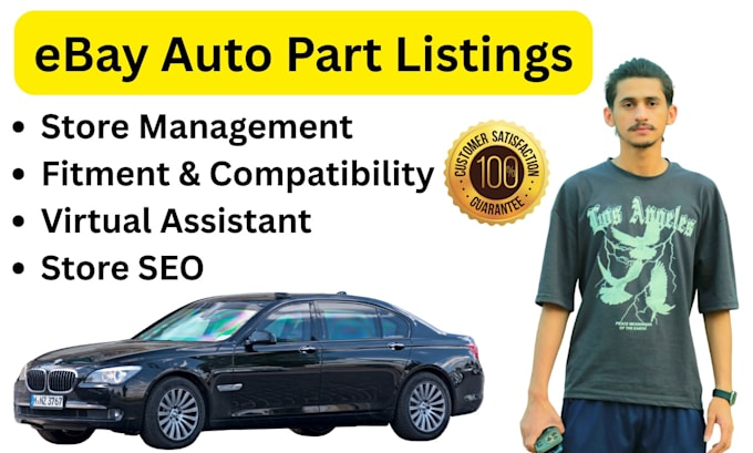 do ebay auto parts listing fitment SEO store management virtual assistant