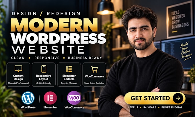 design or redesign a modern wordpress business website
