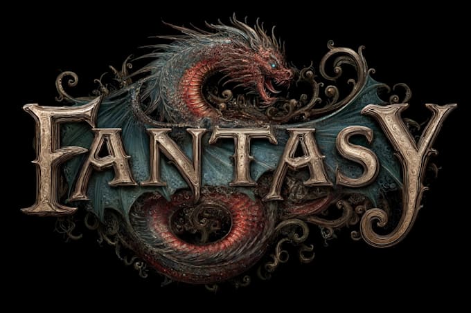 make 3d emblem logo with fantasy game style