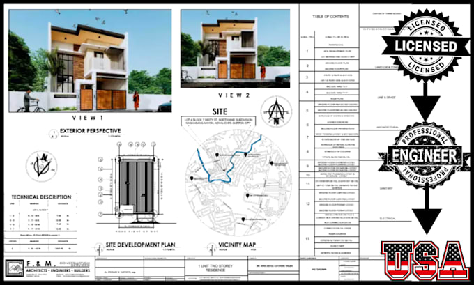 Review and stamp architectural drawing, floor plan drawing for city ...