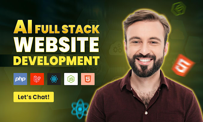 ai website development as full stack web developer, front end, backend developer