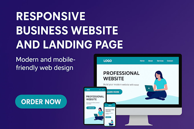 create responsive canva duda hostinger business website design landing page