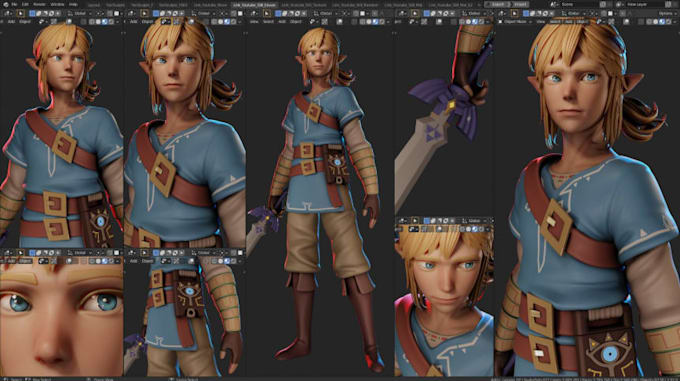 model, fix, rig, and animate 3d character model, game character for cc4, iclone8