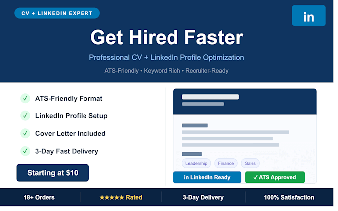 optimize a professional CV and optimize linkedin profile