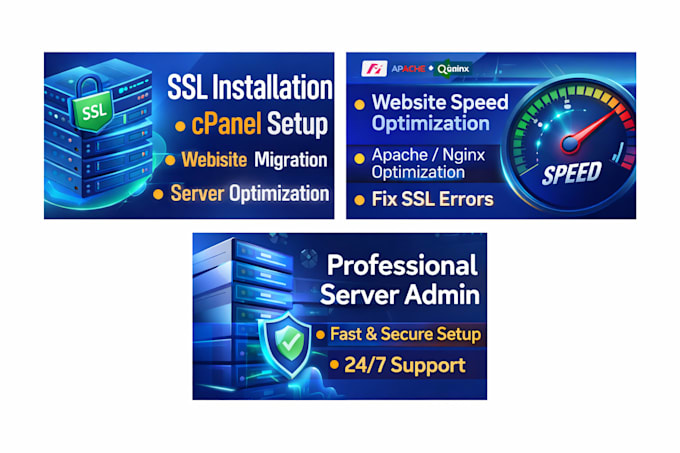 install SSL, setup cpanel hosting, and migrate your website