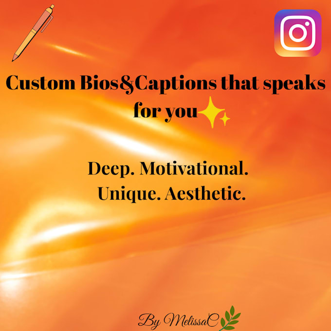 create unique and creative motivational bios and captions