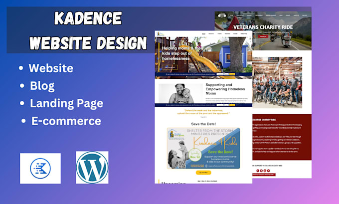 design and redesign wordpress website with kadence blocks