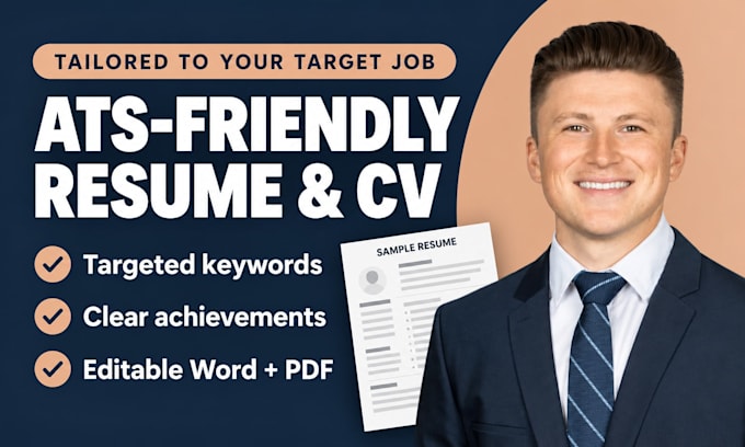 write ats friendly resume or CV tailored to your target job