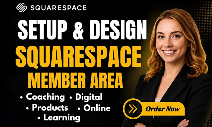 setup squarespace member areas for coaching, digital products, online learning