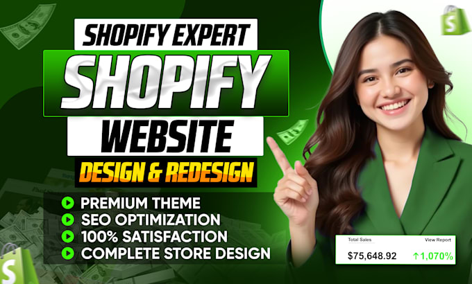 Design and build a professional shopify website or dropshipping store ...
