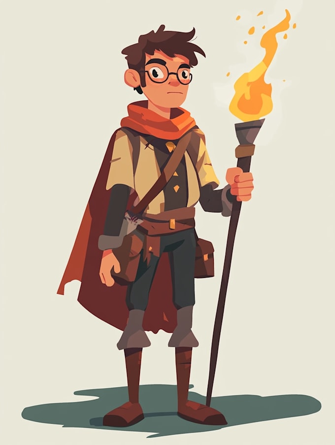 draw a 2d game character illustration