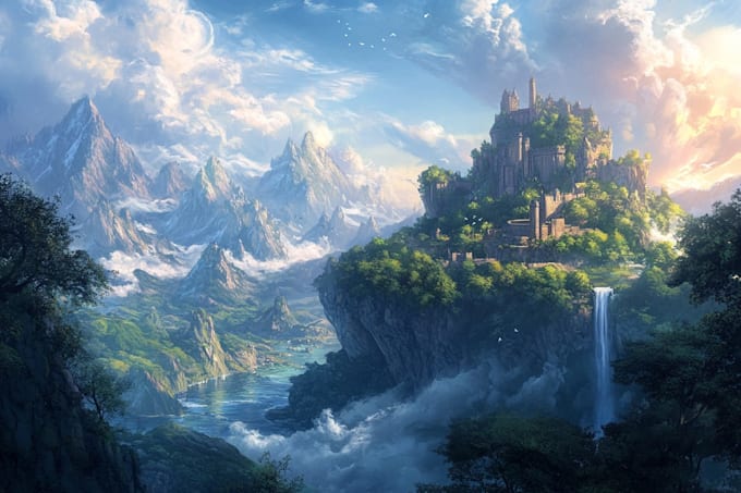 design stunning fantasy landscape