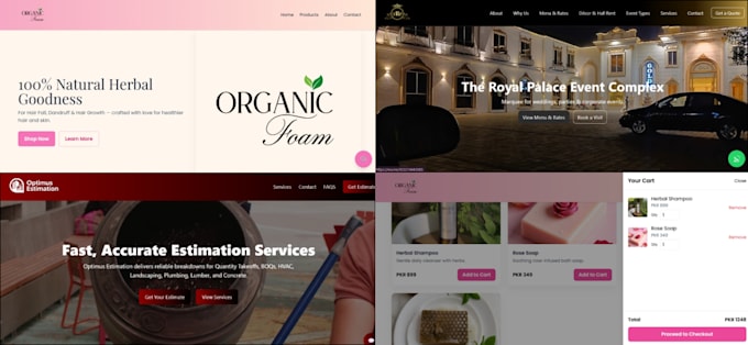 create a responsive landing page in react or aspnet