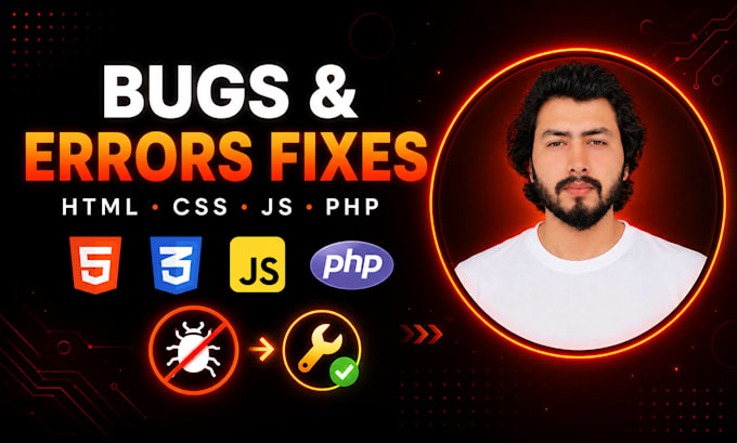fix HTML, CSS, javascript and PHP bugs and errors