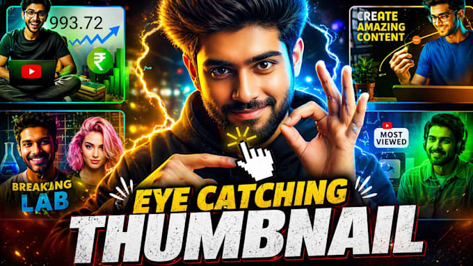 design professional custom youtube thumbnails and wallpapers