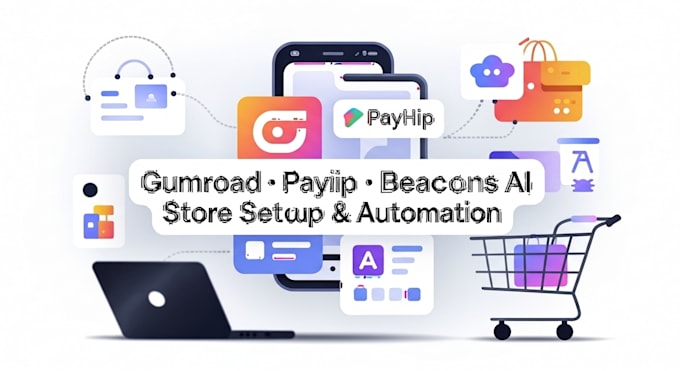 do gumroad store design workflow integration beacons ai store payhip
