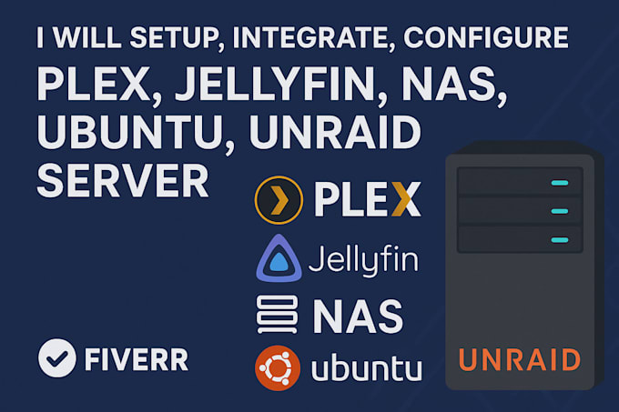 setup, integrate, configure plex, jellyfin, nas, ubuntu, unraid server
