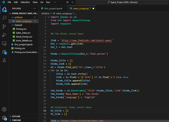 professionally scrape website data using python  selenium and beautifulsoup