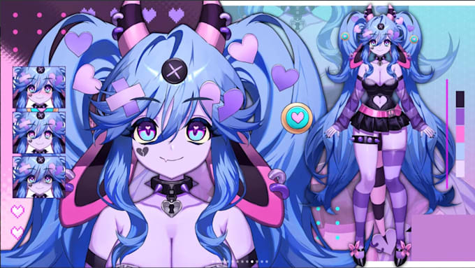 design and rig live2d vtuber model, male or female 2d vtuber