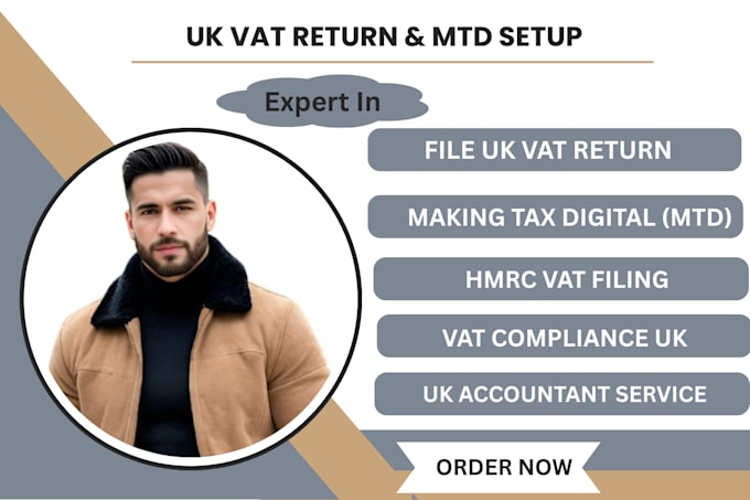 prepare UK vat return and making tax digital mtd setup for hmrc compliance