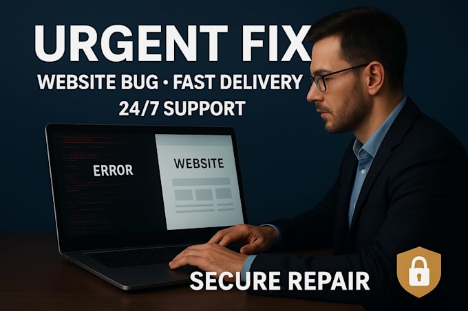 urgently fix website issues, bugs, errors, and speed problems