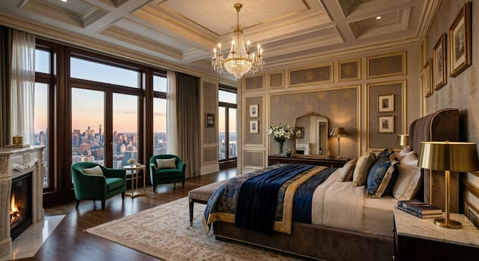 do bedroom, bathroom, kitchen, living room interior design and 3d rendering
