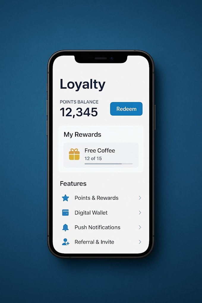 Desarrollar app de fidelidad, app de cartera de fidelidad, app de