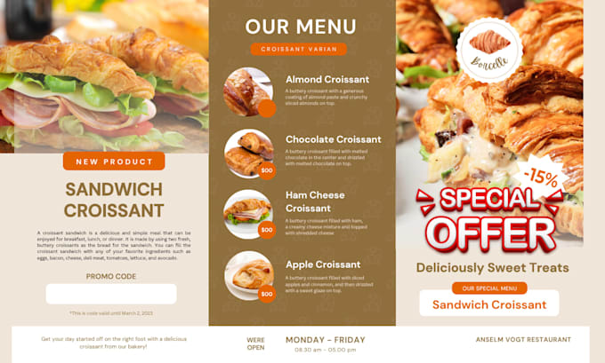 design restaurant menu, food menu design, flyer and digital qr code menu