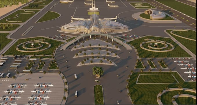 create 3d modelling airports, scenery, buildings,  airplanes for msfs with lods