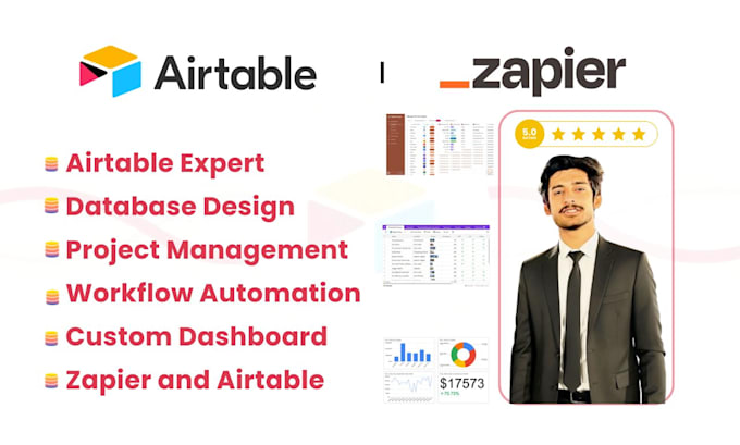set up and automate airtable workflows, zapier integrations