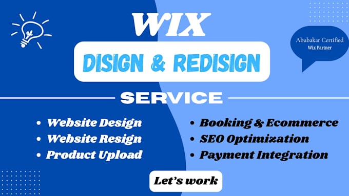 design and redesign wix website wix expert wix development ecommerce store setup
