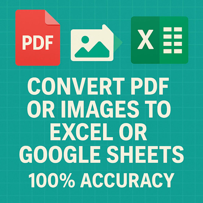 convert PDF or images to excel or google sheets