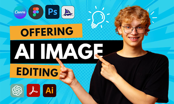 do custom graphic design, image editing, vector with ai